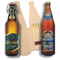 Zündholzbriefchen BIERFLASCHE